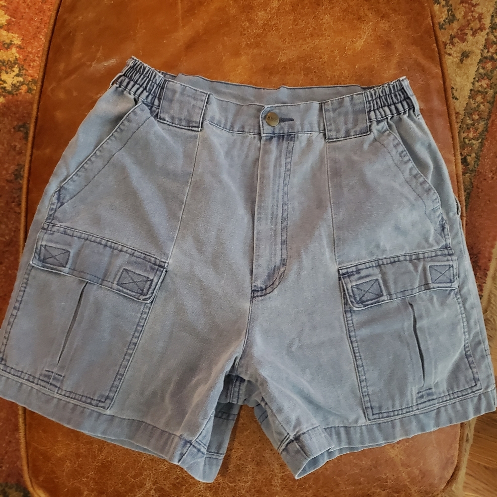 Vintage LL Bean Utility Cargo Faded Cargo Short Size 10